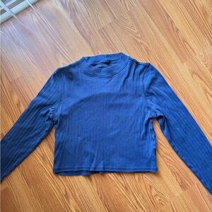american eagle eyelet long sleeve top